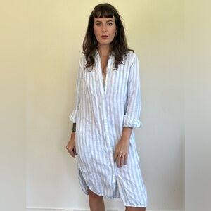 Everlane way long linen shirt dress. Size 6